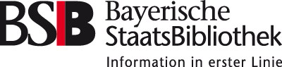 Logo der BSB: Bayerische StaatsBibliothek - Information in erster Linie. Zur Startseite